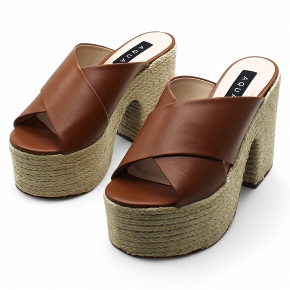 Women AQUA Round Toe Espadrille Shoes - Picture 4 of 8